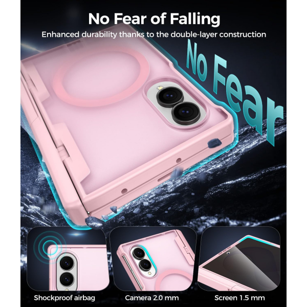 Goton Galaxy Z Fold 8 MagSafe Standl� K�l�f-Pink