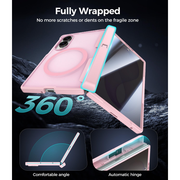 Goton Galaxy Z Fold 8 MagSafe Standl� K�l�f-Pink