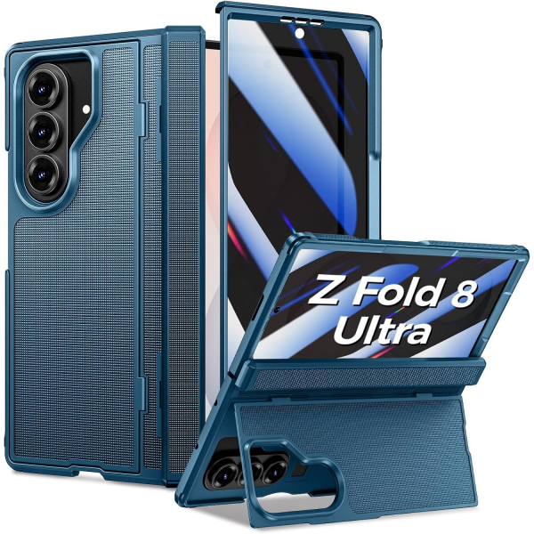 Goton Galaxy Z Fold 8 Ultra Gizlilik Filtreli K�l�f-Blue