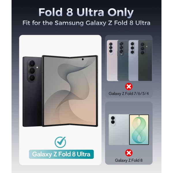 Goton Galaxy Z Fold 8 Ultra Gizlilik Filtreli K�l�f-Blue
