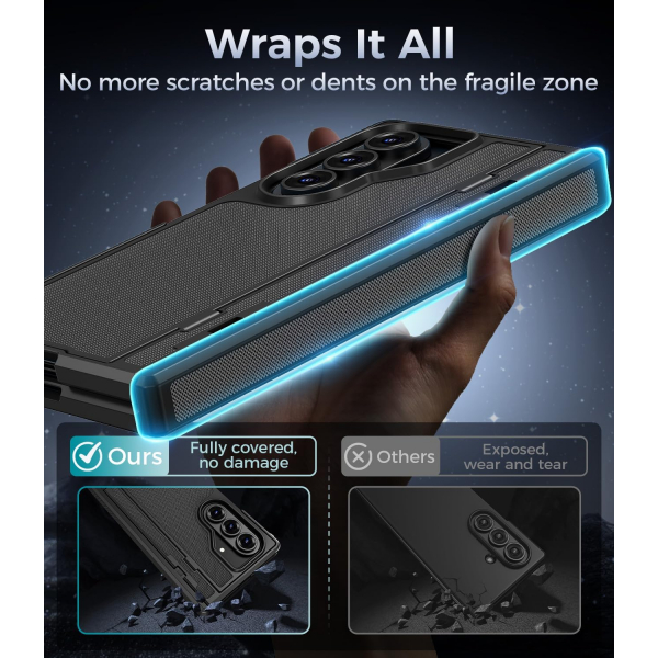 Goton Galaxy Z Fold 8 Ultra Gizlilik Filtreli K�l�f-Black
