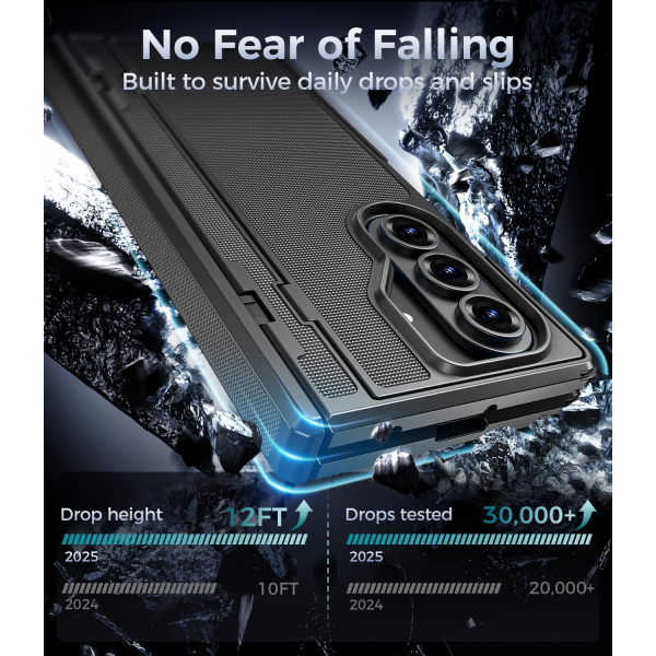 Goton Galaxy Z Fold 8 Ultra Gizlilik Filtreli K�l�f-Black