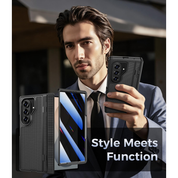 Goton Galaxy Z Fold 8 Ultra Gizlilik Filtreli K�l�f-Black