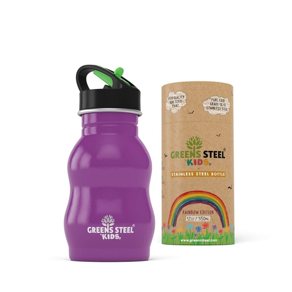 Greens Steel Kids Paslanmaz elik Termos (350ml)-Purple