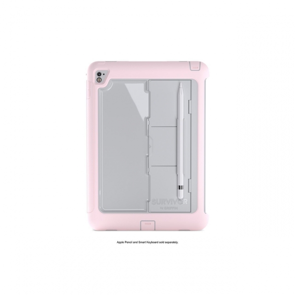 Griffin Apple iPad Pro 9.7 in� Survivor Slim K�l�f (MIL-STD-810G)-Light Pink Light Grey
