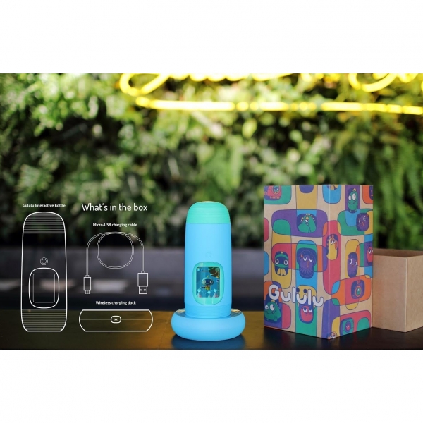 Gululu �ocuklar ��in �nteraktif Su �i�esi / Sa�l�k �zleyici-Bowhead Blue