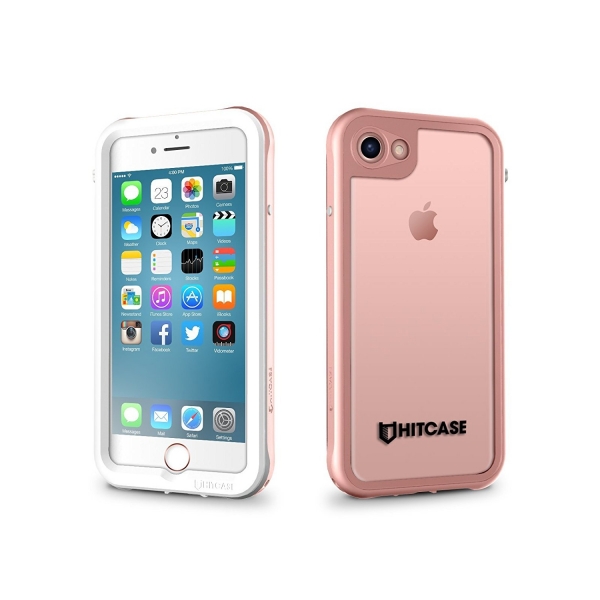 HITCASE iPhone 7 Su Geirmez Klf (MIL-STD-810G)-Rose Gold
