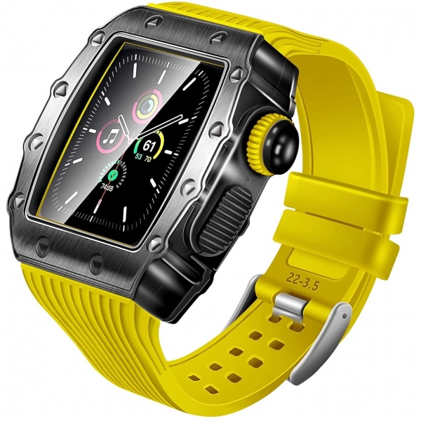 HUALIMEI Apple Watch 6 Silikon Kay (44mm)-Yellow