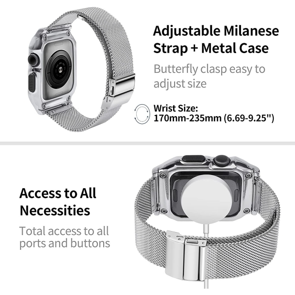 HUALIMEI Apple Watch 6 SE Milanese Kay (40mm)-Silver