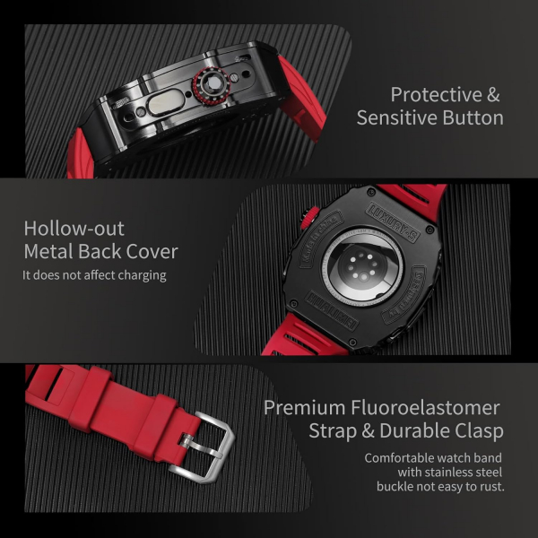 HUALIMEI Apple Watch Ultra 1/2.Nesil Kay-Red