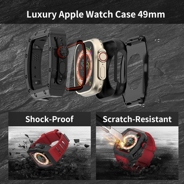 HUALIMEI Apple Watch Ultra 1/2.Nesil Kay-Red