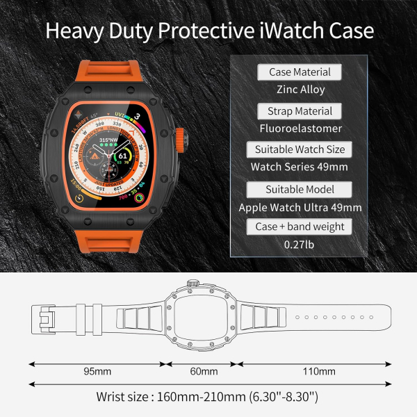HUALIMEI Apple Watch Ultra 1/2.Nesil Kay-Orange
