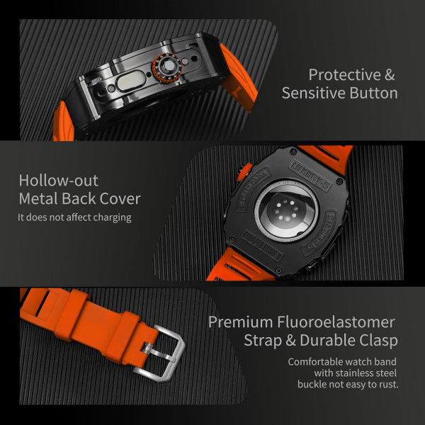 HUALIMEI Apple Watch Ultra 1/2.Nesil Kay-Orange