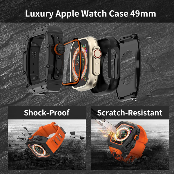 HUALIMEI Apple Watch Ultra 1/2.Nesil Kay-Orange