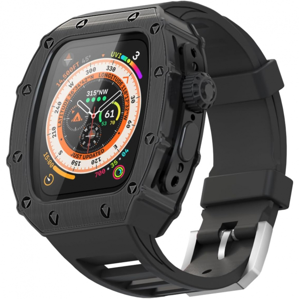 HUALIMEI Apple Watch Ultra 1/2.Nesil Kay-Black