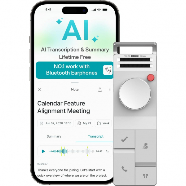 HiDock P1 AI Ses Kaydedici-White