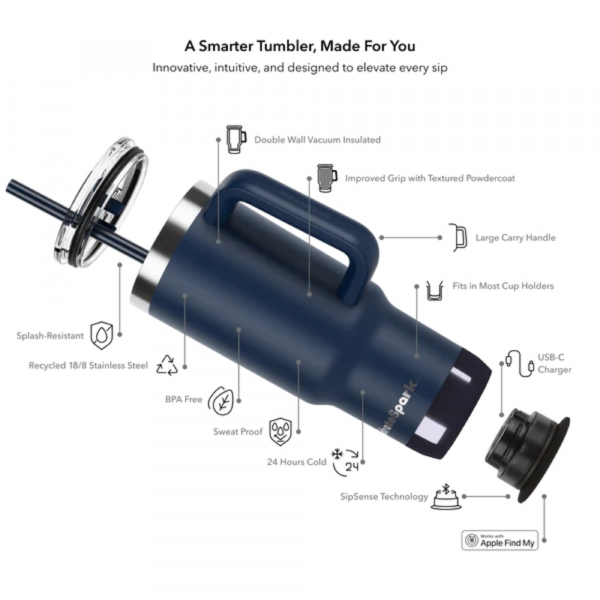 Hidrate Spark PRO 2 Akll Su Bardak iesi (890mL)-Blue