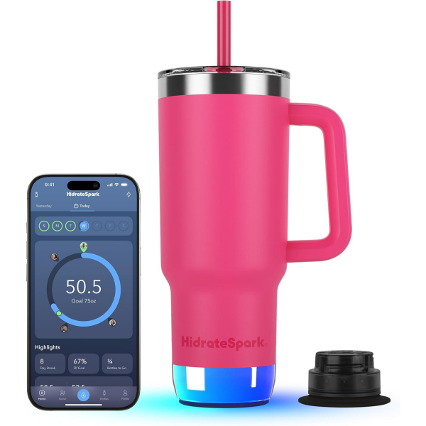 Hidrate Spark PRO 2 Akll Su Bardak iesi (890mL)-Flamingo