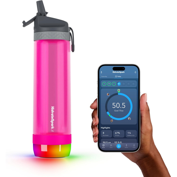 Hidrate Spark PRO Tritan Plastik Pipetli Akll Su iesi (710 ml)-Fruit Punch