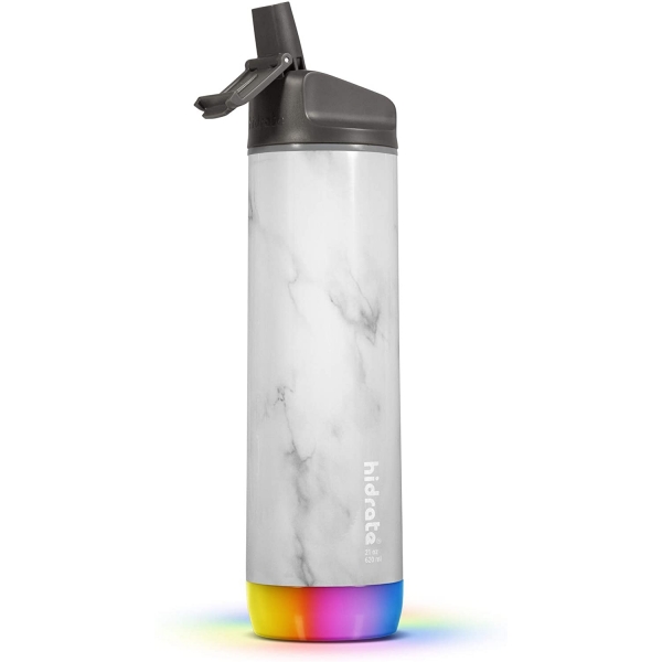 Hidrate Spark Paslanmaz elik Pipetli Akll Su iesi (620 ml)-White Marble