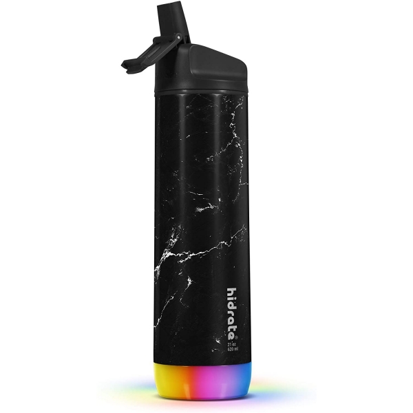 Hidrate Spark Paslanmaz elik Pipetli Akll Su iesi (620 ml)-Black Marble