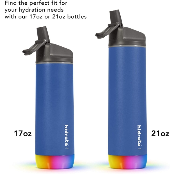 Hidrate Spark Paslanmaz Çelik Pipetli Akıllı Su Şişesi (620 ml)-Deep Blue