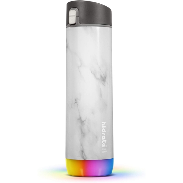 Hidrate Spark Paslanmaz elik Akll Su iesi (620 ml)-White Marble