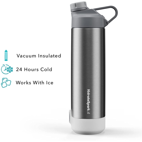 Hidrate Spark TAP Paslanmaz Çelik Akıllı Su Şişesi (710 ml)-Stainless