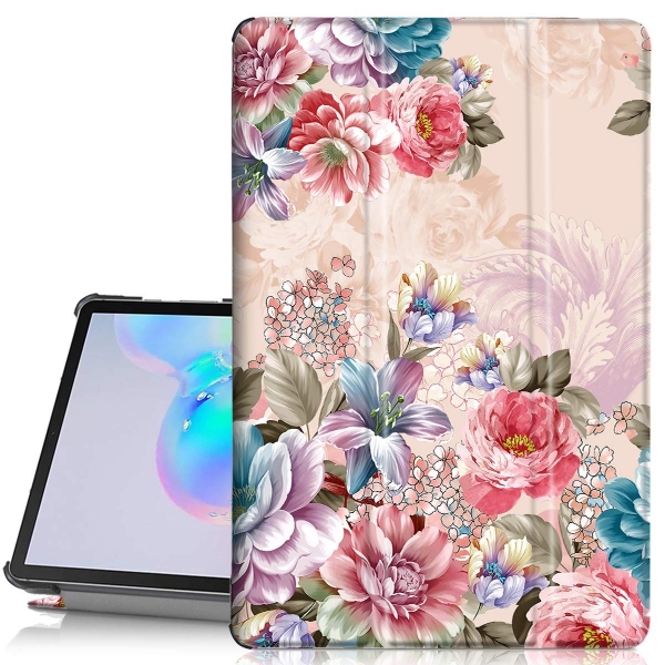 Hocase Samsung Galaxy Tab S6 Klf (10.5 in)-Peony Flowers