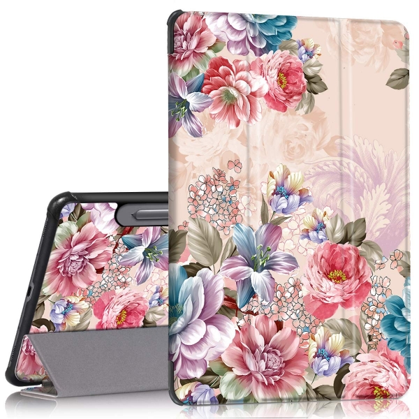 Hocase Samsung Galaxy Tab S6 Klf (10.5 in)-Peony Flowers