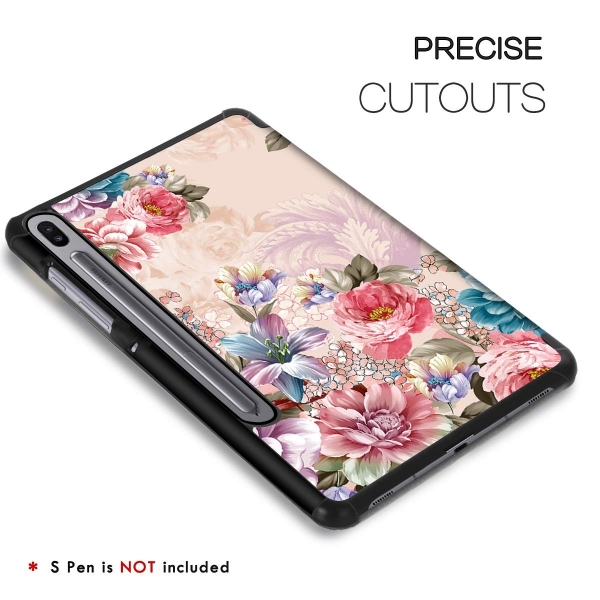 Hocase Samsung Galaxy Tab S6 Klf (10.5 in)-Peony Flowers