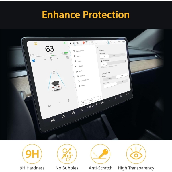 Hocents Silkfeel Serisi Tesla Model 3/Y Ekran Koruyucu