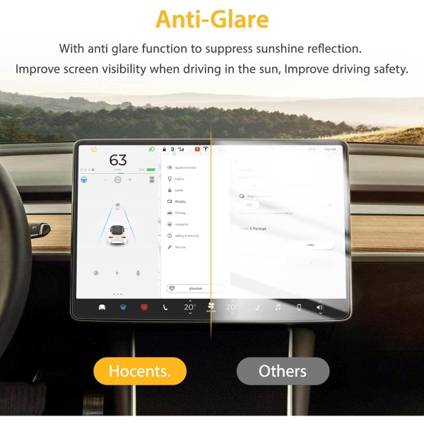 Hocents Silkfeel Serisi Tesla Model 3/Y Ekran Koruyucu