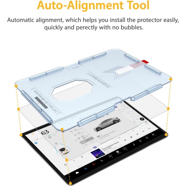 Hocents Silkfeel Serisi Tesla Model 3/Y Ekran Koruyucu