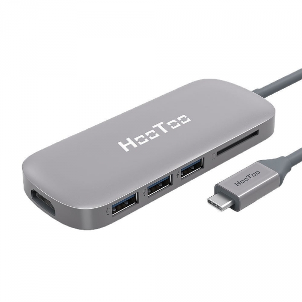 HooToo MacBook USB C to USB 3.1 Adaptr/arj Cihaz (Gri)