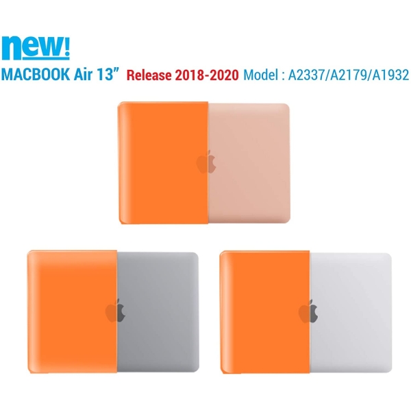 iBenzer MacBook Air Koruyucu Klf (13 in)(M1)-Orange