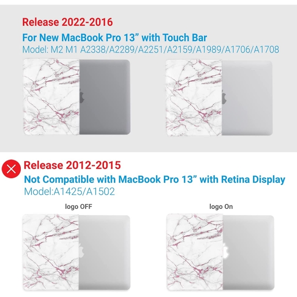 IBENZER MacBook Pro M2 Klf (13 in)(2022)-Pink Marble