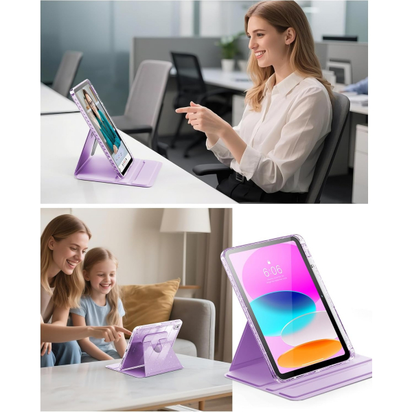 INFILAND iPad A16 Parltl Klf (11 in)-Light Purple 