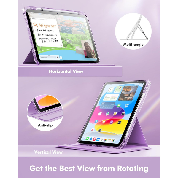 INFILAND iPad A16 Parltl Klf (11 in)-Light Purple 
