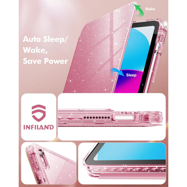 INFILAND iPad A16 Parltl Klf (11 in)-Pink