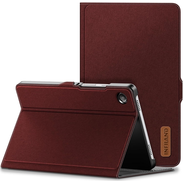 INFILAND Exclusive Galaxy Tab A9/A9 Plus Klf -Dark Red