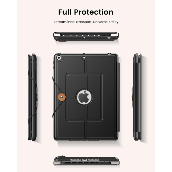 INFILAND iPad 9/8/7.Nesil Tanabilir Klavyeli Klf-Black