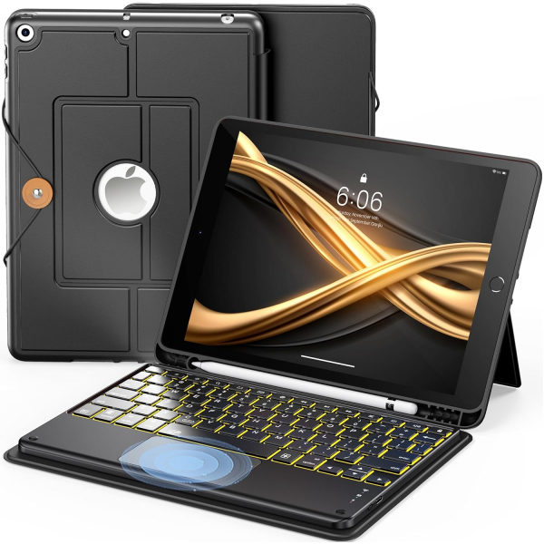 INFILAND iPad 9/8/7.Nesil Tanabilir Klavyeli Klf-Black
