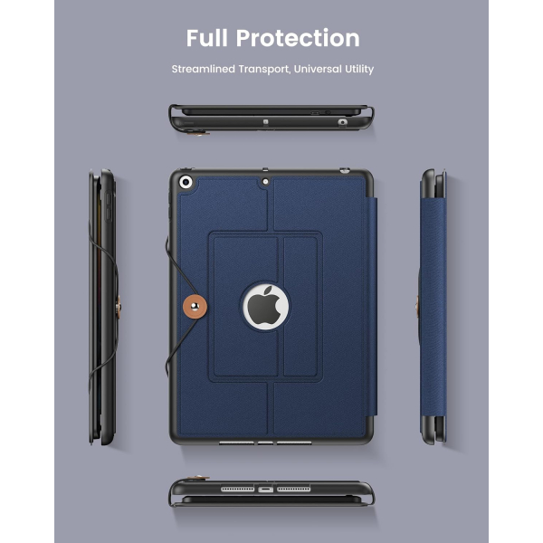 INFILAND iPad 9/8/7.Nesil Tanabilir Klavyeli Klf-Navy 