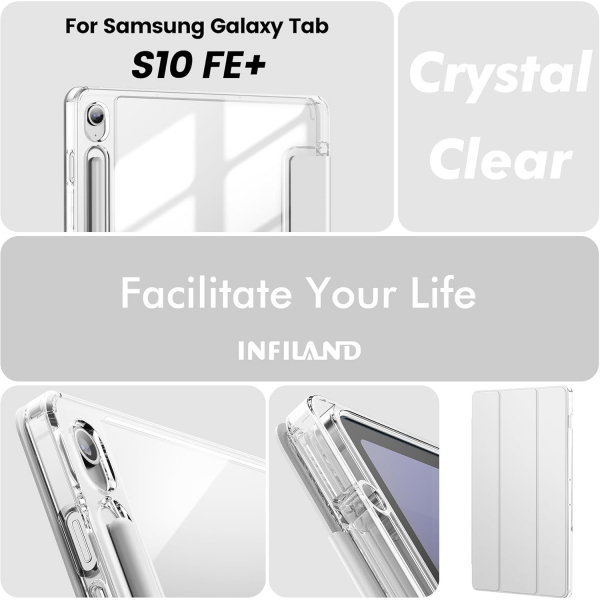 INFILAND Galaxy Tab S10 FE Plus effaf Klf-Silver