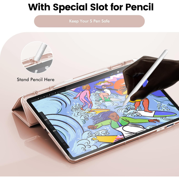INFILAND Galaxy Tab S10 FE Plus effaf Klf-Rose Gold