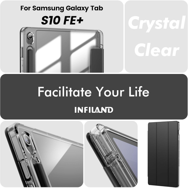 INFILAND Galaxy Tab S10 FE Plus effaf Klf-Grey