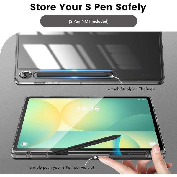 INFILAND Galaxy Tab S10 FE Plus effaf Klf-Grey