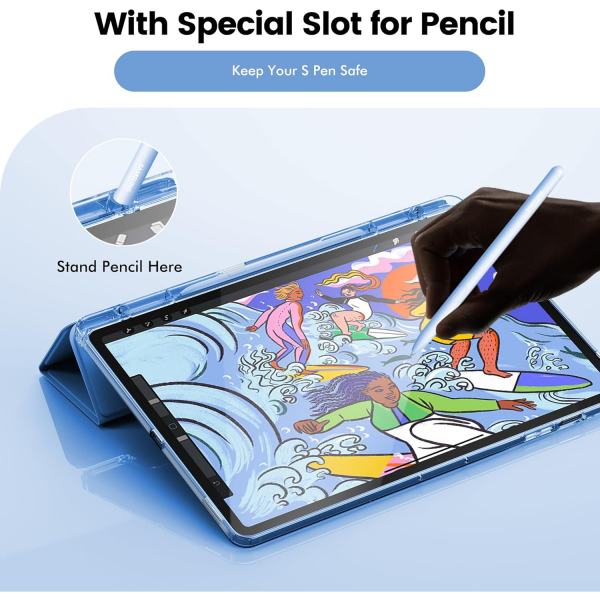 INFILAND Galaxy Tab S10 FE Plus effaf Klf-Blue