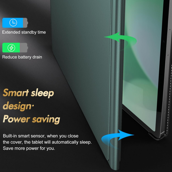INFILAND Galaxy Tab S10 FE Plus Standl Klf-Midnight Green 